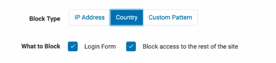 Wordfence Country Blocking